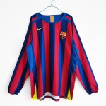 Camisolas de futebol FC Barcelona Retro Equipamento Principal 2005-2006 Manga Comprida